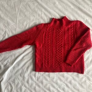 LOFT Petite Vibrant Red Turtleneck Sweater